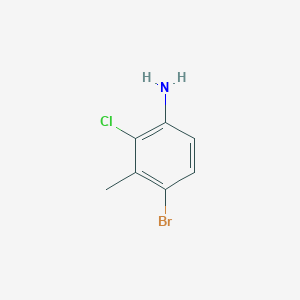 Chemical structure of 4-Bromo-2-chloro-3-methylaniline