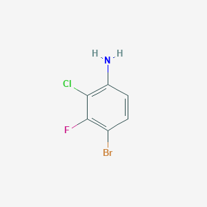 Chemical structure of 4-Bromo-2-chloro-3-fluoroaniline