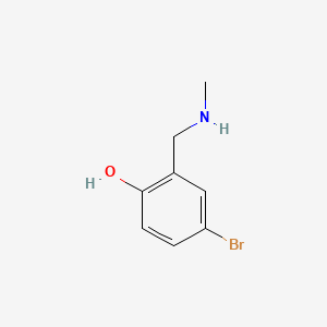 Chemical structure of 4-Bromo-2-[(methylamino)methyl]phenol