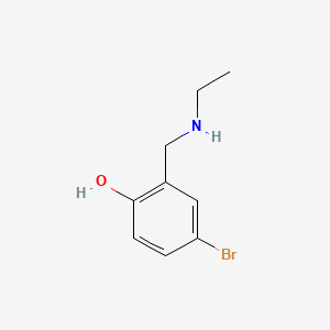 Chemical structure of 4-Bromo-2-[(ethylamino)methyl]phenol