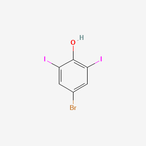 Chemical structure of 4-Bromo-2,6-diiodophenol