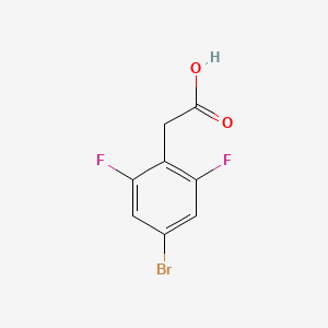 Chemical structure of 4-Bromo-2,6-difluorophenylacetic Acid