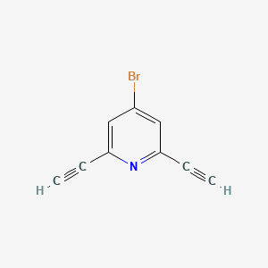 Chemical structure of 4-Bromo-2,6-diethynylpyridine