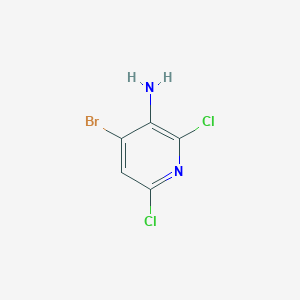 Chemical structure of 4-Bromo-2,6-dichloropyridin-3-amine