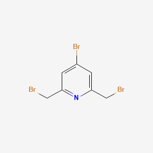 Chemical structure of 4-Bromo-2,6-bis(bromomethyl)pyridine