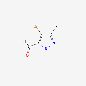 Chemical structure of 4-Bromo-2,5-dimethylpyrazole-3-carbaldehyde