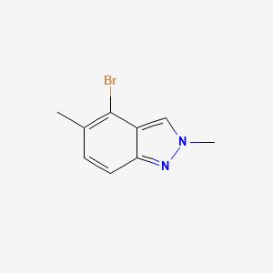 Chemical structure of 4-bromo-2,5-dimethyl-2H-indazole