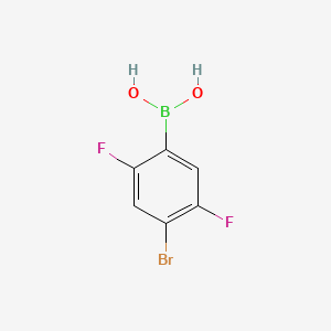 Chemical structure of 4-Bromo-2,5-difluorophenylboronic acid