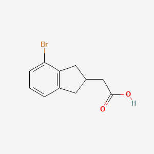Chemical structure of 4-Bromo-2,3-dihydro-1h-indene-2-acetic acid