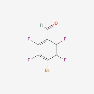 Chemical structure of 4-bromo-2,3,5,6-tetrafluorobenzaldehyde