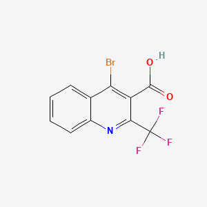 Chemical structure of 4-Bromo-2-(trifluoromethyl)quinoline-3-carboxylic acid