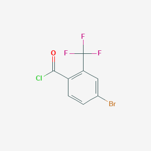 Chemical structure of 4-Bromo-2-(trifluoromethyl)benzoyl Chloride