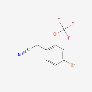 Chemical structure of 4-Bromo-2-(Trifluoromethoxyphenyl)Acetonitirle