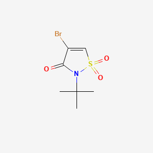 Chemical structure of 4-Bromo-2-(tert-butyl)isothiazol-3(2H)-one 1,1-dioxide
