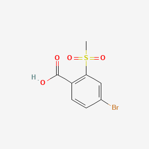 Chemical structure of 4-Bromo-2-methanesulfonylbenzoic acid