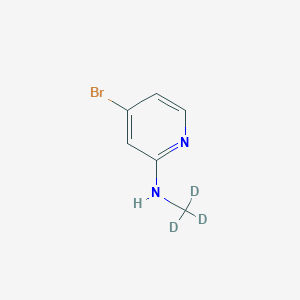 Chemical structure of 4-Bromo-2-(methylamino-d3)-pyridine