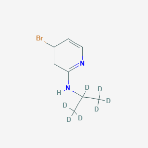 Chemical structure of 4-Bromo-2-(iso-propyl-d7-amino)pyridine
