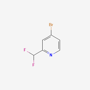 Chemical structure of 4-bromo-2-(difluoromethyl)pyridine