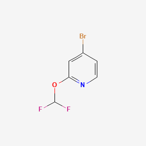 Chemical structure of 4-Bromo-2-(difluoromethoxy)pyridine