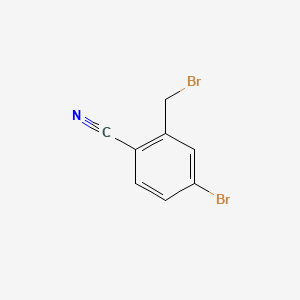 Chemical structure of 4-Bromo-2-(bromomethyl)benzonitrile
