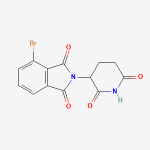Chemical structure of 4-Bromo-2-(2,6-dioxopiperidin-3-yl)isoindoline-1,3-dione