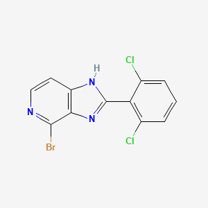Chemical structure of 4-Bromo-2-(2,6-dichlorophenyl)-1H-imidazo[4,5-c]pyridine