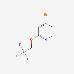Chemical structure of 4-Bromo-2-(2,2,2-trifluoroethoxy)pyridine