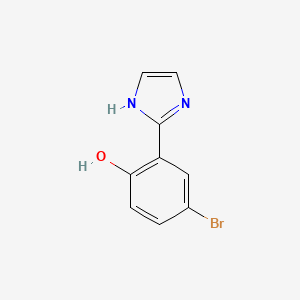 Chemical structure of 4-Bromo-2-(1H-imidazol-2-yl)phenol
