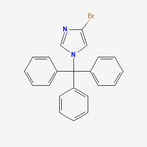 Chemical structure of 4-bromo-1-trityl-1H-imidazole
