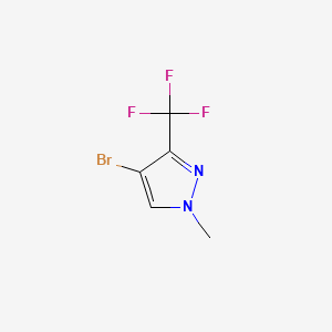 Chemical structure of 4-Bromo-1-Methyl-3-(Trifluoromethyl)-1H-Pyrazole