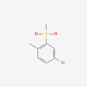 Chemical structure of 4-Bromo-2-methanesulfonyl-1-methylbenzene