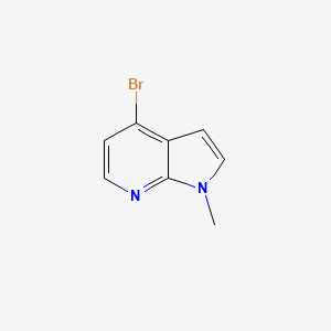 Chemical structure of 4-Bromo-1-methyl-1H-pyrrolo[2,3-b]pyridine