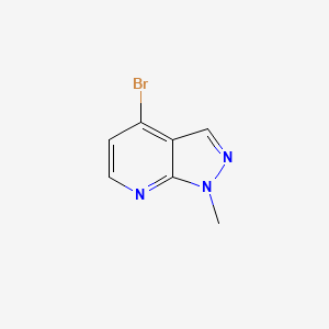 Chemical structure of 4-Bromo-1-methyl-1H-pyrazolo[3,4-b]pyridine