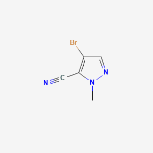 Chemical structure of 4-Bromo-1-methyl-1H-pyrazole-5-carbonitrile