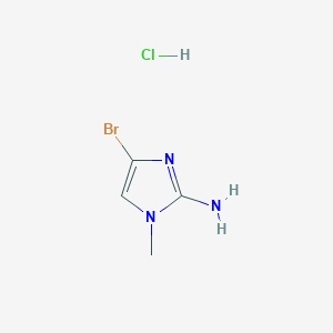 Chemical structure of 4-BroMo-1-Methyl-1H-iMidazol-2-aMine hydrochloride
