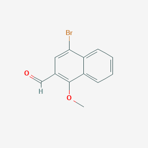 Chemical structure of 4-Bromo-1-methoxy-2-Naphthalenecarboxaldehyde