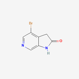 Chemical structure of 4-Bromo-1H-pyrrolo[2,3-c]pyridin-2(3H)-one