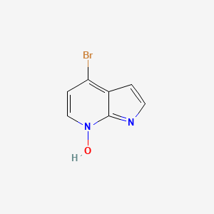 Chemical structure of 4-Bromo-1H-pyrrolo[2,3-b]pyridine 7-oxide