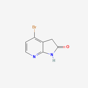 Chemical structure of 4-Bromo-1H-pyrrolo[2,3-b]pyridin-2(3H)-one
