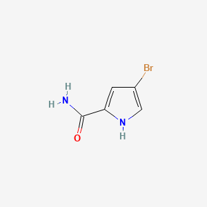 Chemical structure of 4-Bromo-1H-pyrrole-2-carboxamide