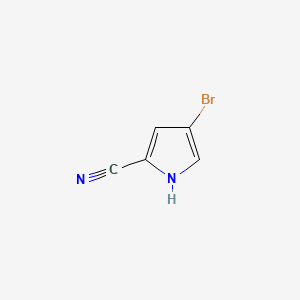 Chemical structure of 4-Bromo-1H-pyrrole-2-carbonitrile