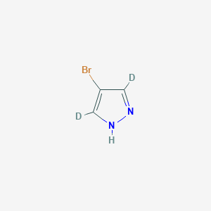 Chemical structure of 4-Bromo-1H-pyrazole-3,5-d2