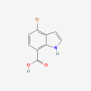 Chemical structure of 4-Bromo-1H-indole-7-carboxylic acid