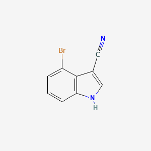 Chemical structure of 4-Bromo-1H-indole-3-carbonitrile