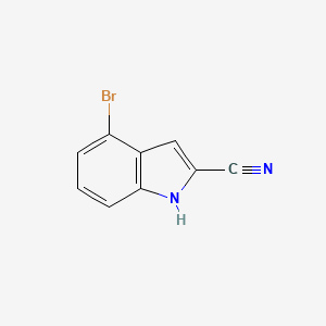Chemical structure of 4-Bromo-1H-indole-2-carbonitrile