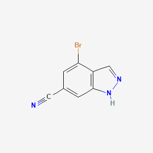 Chemical structure of 4-Bromo-1H-indazole-6-carbonitrile