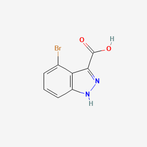 Chemical structure of 4-Bromo-1H-indazole-3-carboxylic acid