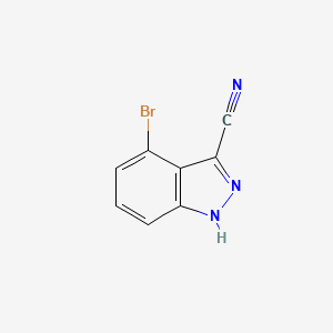 Chemical structure of 4-Bromo-1H-indazole-3-carbonitrile