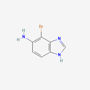 Chemical structure of 5-Amino-4-bromo-benzimidazole