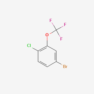 Chemical structure of 4-Bromo-1-chloro-2-(trifluoromethoxy)benzene